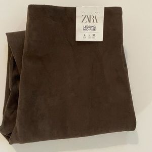 NWT ZARA suede leggings